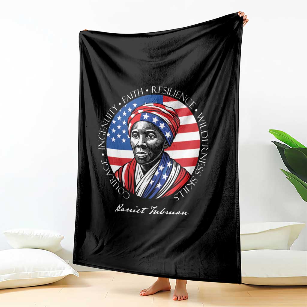 Harriet Tubman Patriotic Throw Blanket Black History Month Gift TS12 Print Your Wear