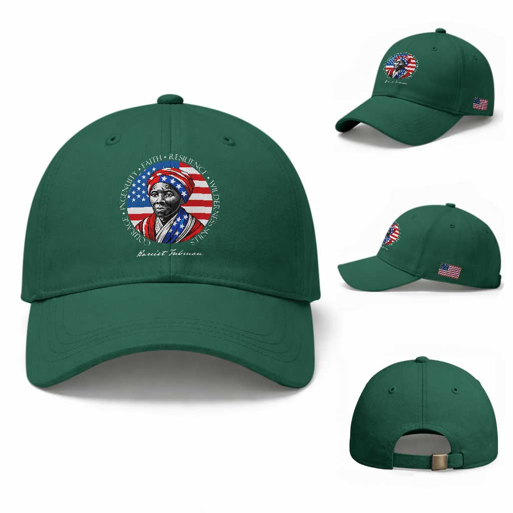 Harriet Tubman Patriotic Baseball Cap Black History Month Gift TS12 Baseball Cap Universal Fit Irish Green Print Your Wear