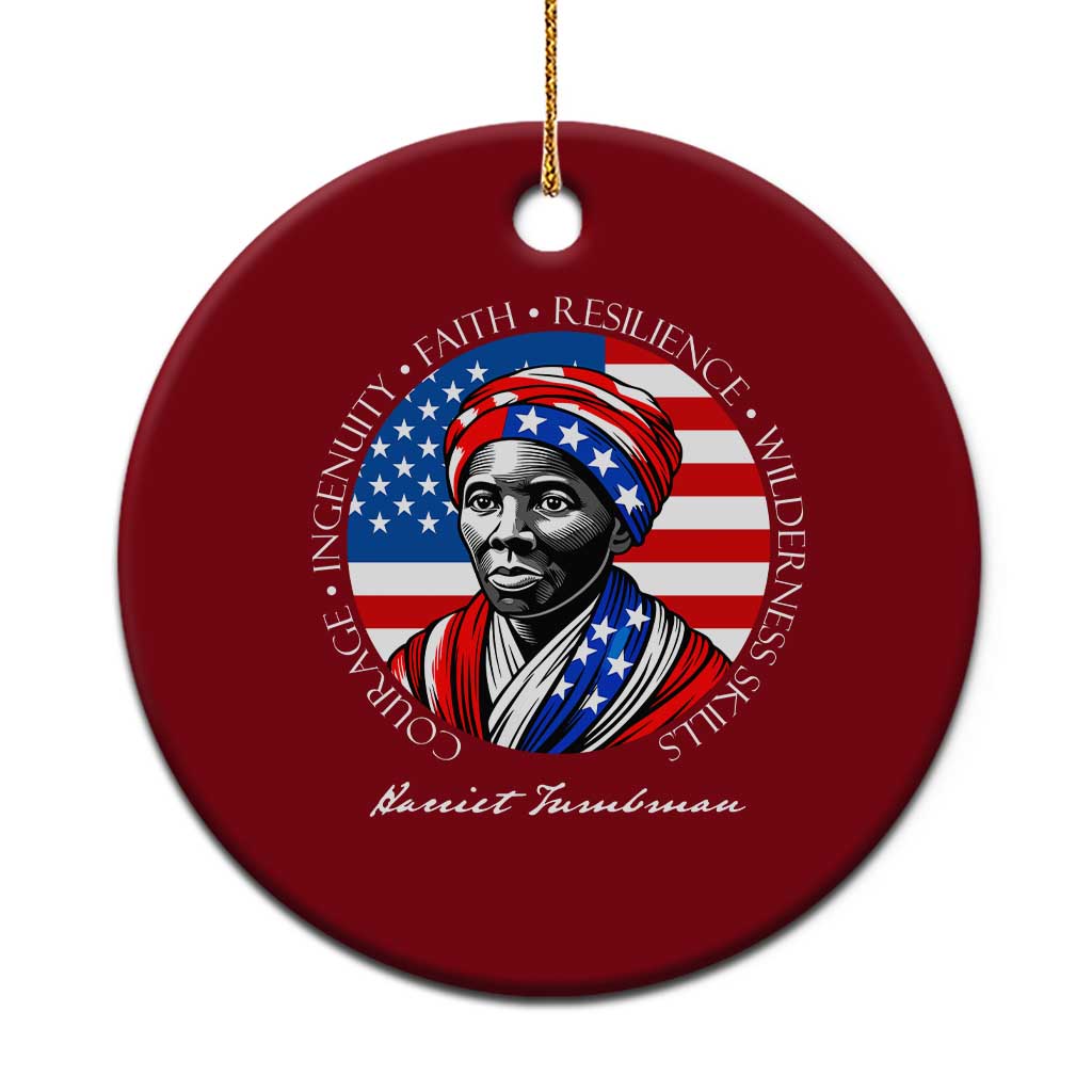Harriet Tubman Patriotic Ceramic Ornament Black History Month Gift TS12 1pc Red Print Your Wear