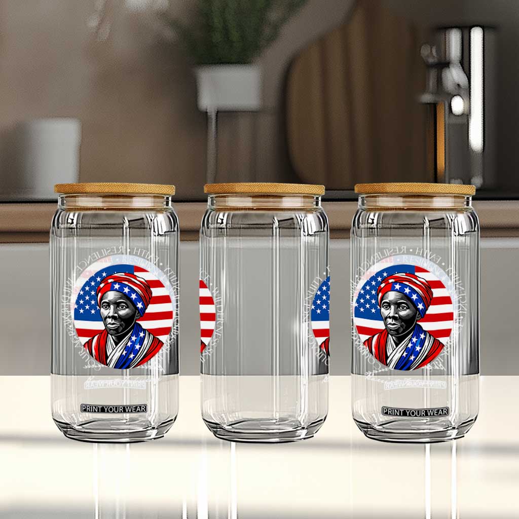 Harriet Tubman Patriotic Glass Can Black History Month Gift TS12 Print Your Wear