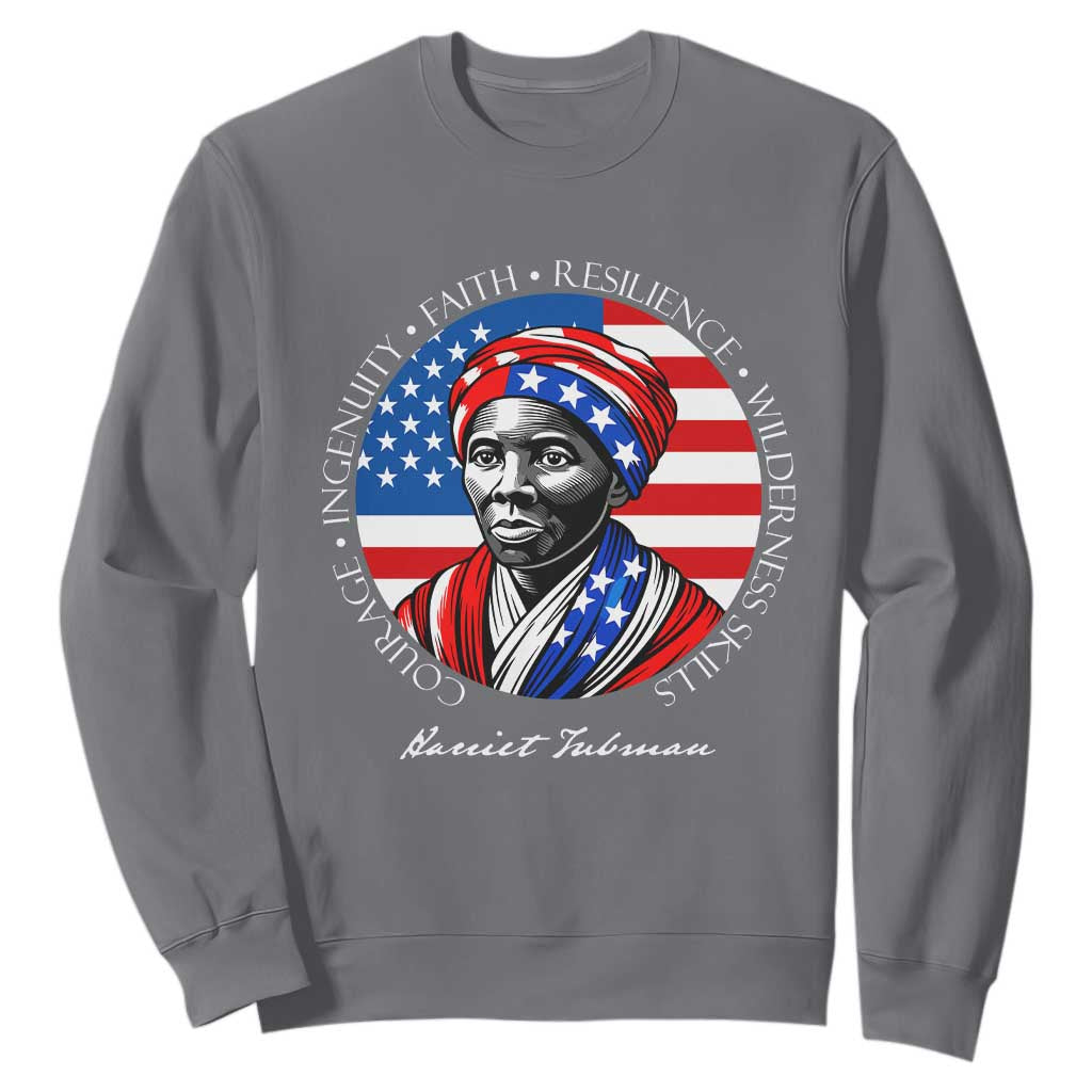 Harriet Tubman Patriotic Sweatshirt Black History Month Gift TS12 Charcoal Print Your Wear