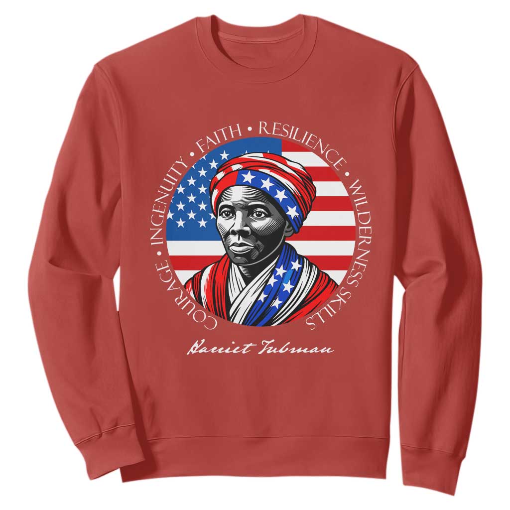 Harriet Tubman Patriotic Sweatshirt Black History Month Gift TS12 Red Print Your Wear