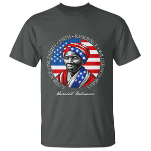 Harriet Tubman Patriotic T Shirt Black History Month Gift TS12 Dark Heather Print Your Wear