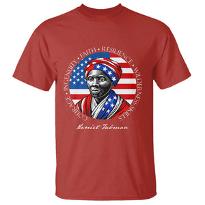 Harriet Tubman Patriotic T Shirt Black History Month Gift TS12 Red Print Your Wear