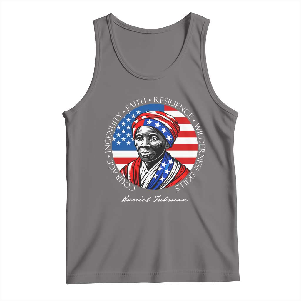Harriet Tubman Patriotic Tank Top Black History Month Gift TS12 Deep Heather Print Your Wear