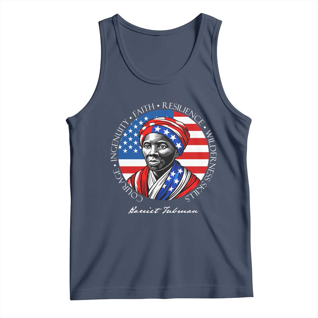 Harriet Tubman Patriotic Tank Top Black History Month Gift TS12 Navy Print Your Wear