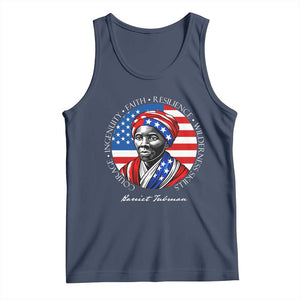 Harriet Tubman Patriotic Tank Top Black History Month Gift TS12 Navy Print Your Wear
