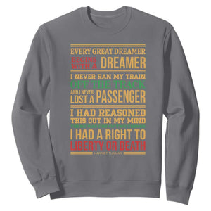 Harriet Tubman Powerful Quote Sweatshirt Strong Black Women Pride TS12 Charcoal Print Your Wear