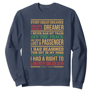 Harriet Tubman Powerful Quote Sweatshirt Strong Black Women Pride TS12 Navy Print Your Wear