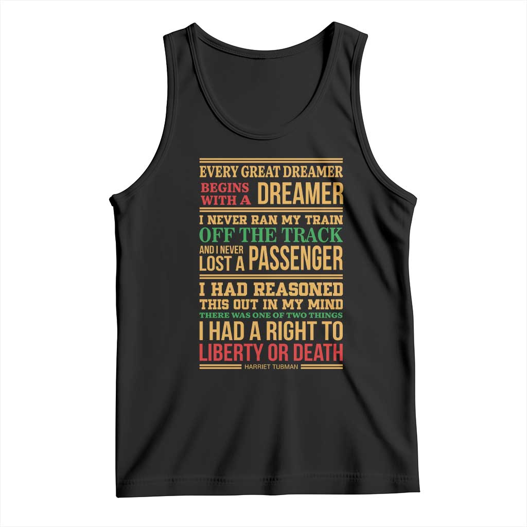 Harriet Tubman Powerful Quote Tank Top Strong Black Women Pride TS12 Black Print Your Wear