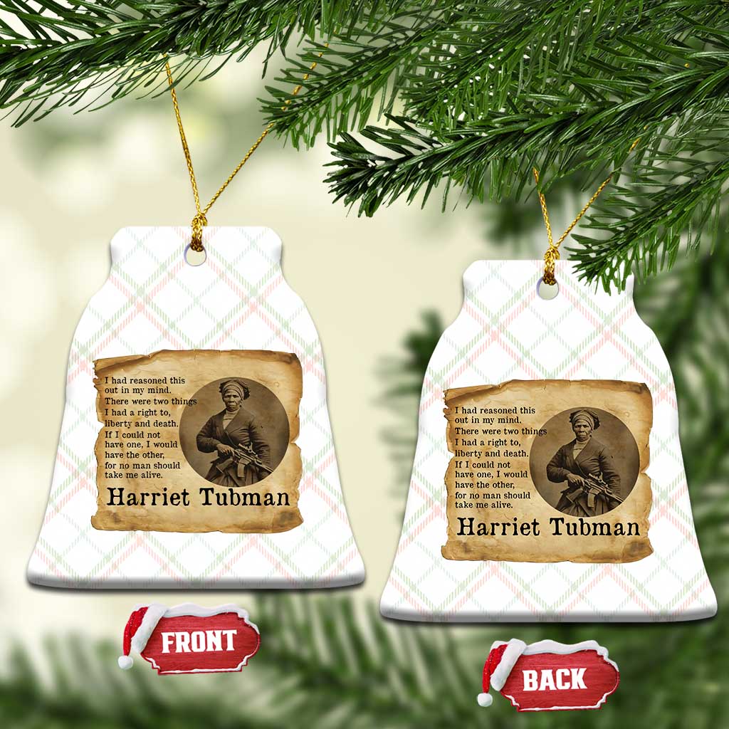Harriet Tubman Quote Ceramic Ornament Liberty Or Death Empowerment Gift TS12 Print Your Wear
