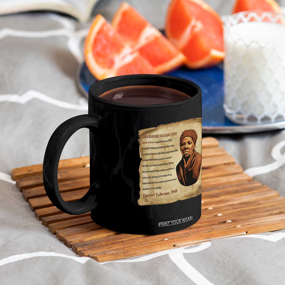 Harriet Tubman Coffee Mug Black American Hero Underground Railroad TS12 Print Your Wear