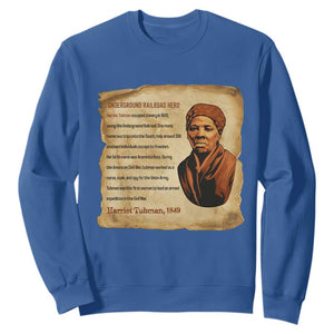 Harriet Tubman Sweatshirt Black American Hero Underground Railroad TS12 Royal Blue Print Your Wear