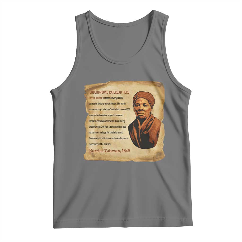 Harriet Tubman Tank Top Black American Hero Underground Railroad TS12 Black Heather Print Your Wear