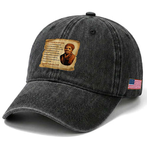 Harriet Tubman Washed Cotton Baseball Cap Black American Hero Underground Railroad TS12 Print Your Wear
