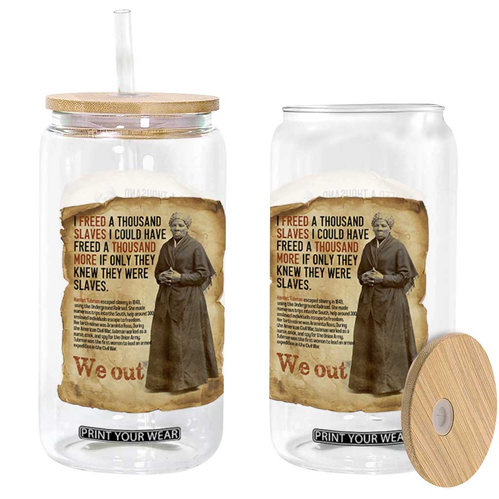 Harriet Tubman We Out Glass Can Vintage Black History Gift TS12 Print Your Wear