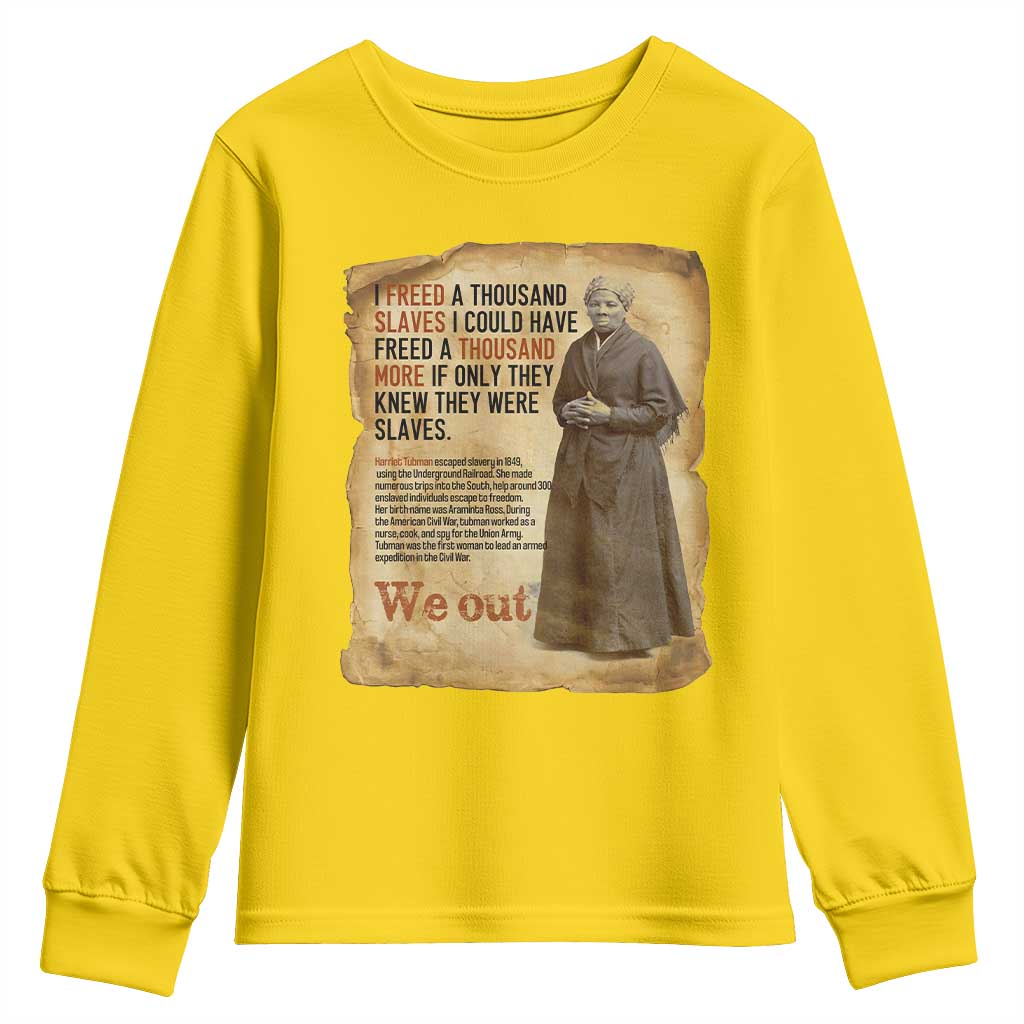 Harriet Tubman We Out Youth Sweatshirt Vintage Black History Gift TS12 Daisy Print Your Wear