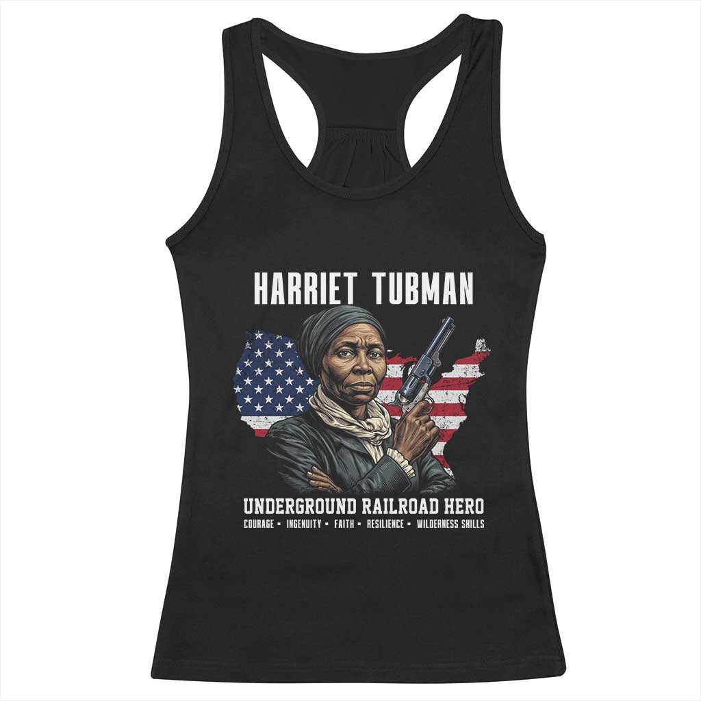 Harriet Tubman Patriotic Racerback Tank Top Female Empowerment History Gift TS12 Black Print Your Wear