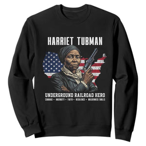 Harriet Tubman Patriotic Sweatshirt Female Empowerment History Gift TS12 Black Print Your Wear