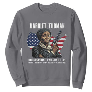 Harriet Tubman Patriotic Sweatshirt Female Empowerment History Gift TS12 Charcoal Print Your Wear