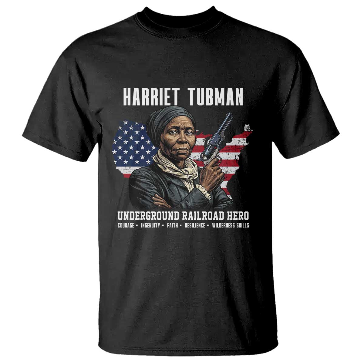 Harriet Tubman Patriotic T Shirt Female Empowerment History Gift TS12 Black Print Your Wear