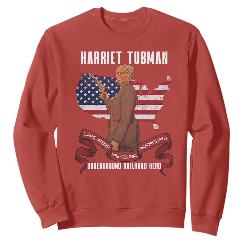Harriet Tubman Patriotic Sweatshirt Strong Black Women Pride TS12 Red Print Your Wear