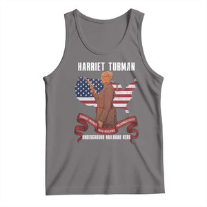 Harriet Tubman Patriotic Tank Top Strong Black Women Pride TS12 Deep Heather Print Your Wear