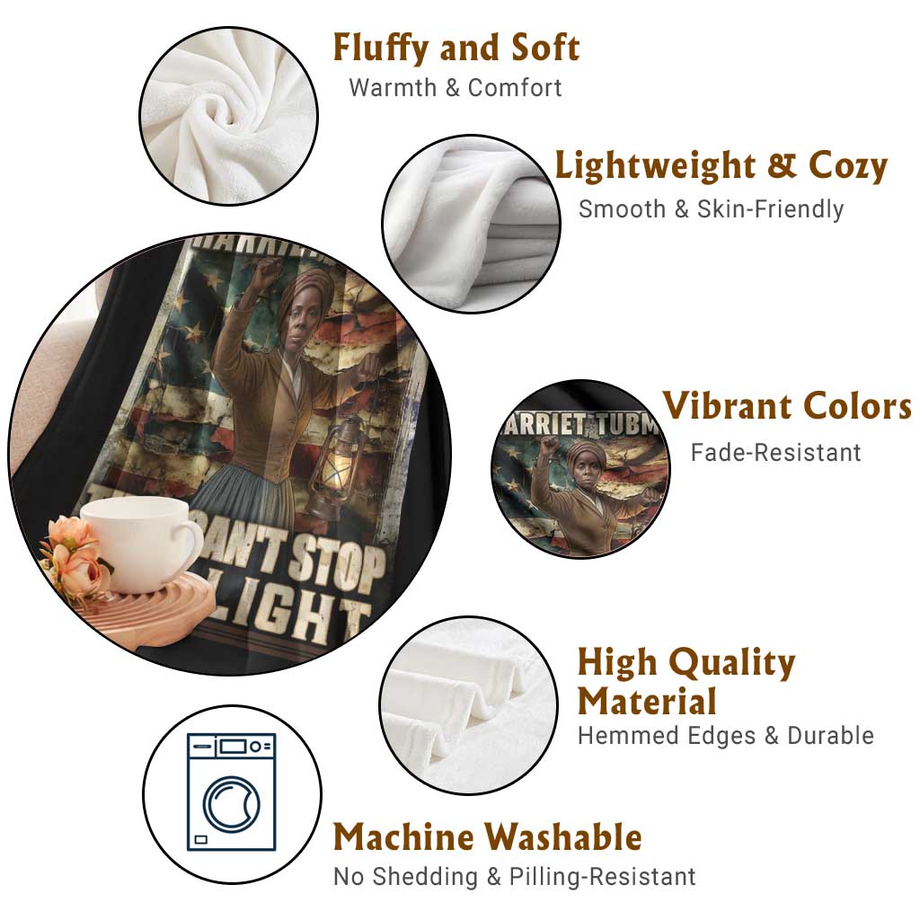 Harriet Tubman Throw Blanket Thay Can Not Stop The Light TS12 Print Your Wear