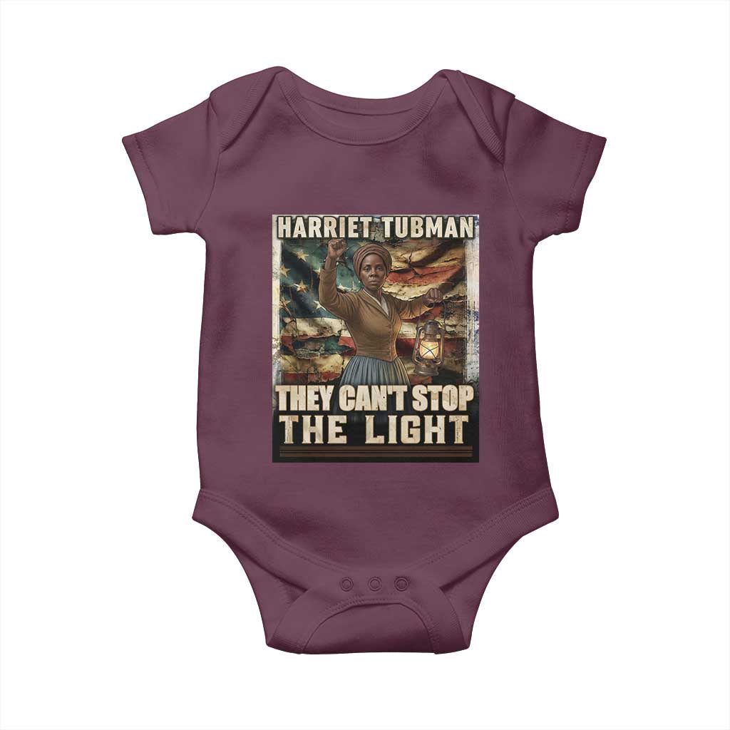 Harriet Tubman Baby Onesie Thay Can Not Stop The Light TS12 Maroon Print Your Wear