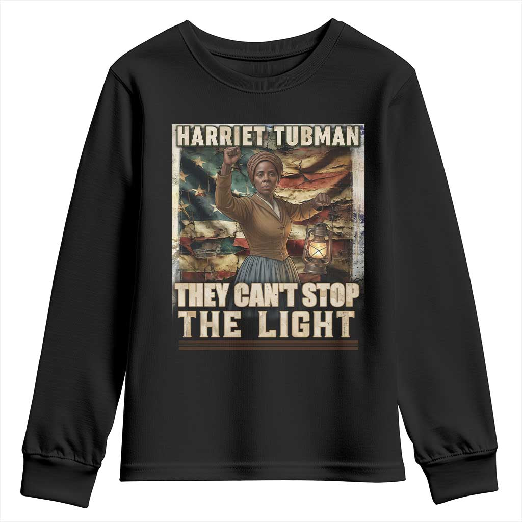 Harriet Tubman Youth Sweatshirt Thay Can Not Stop The Light TS12 Black Print Your Wear