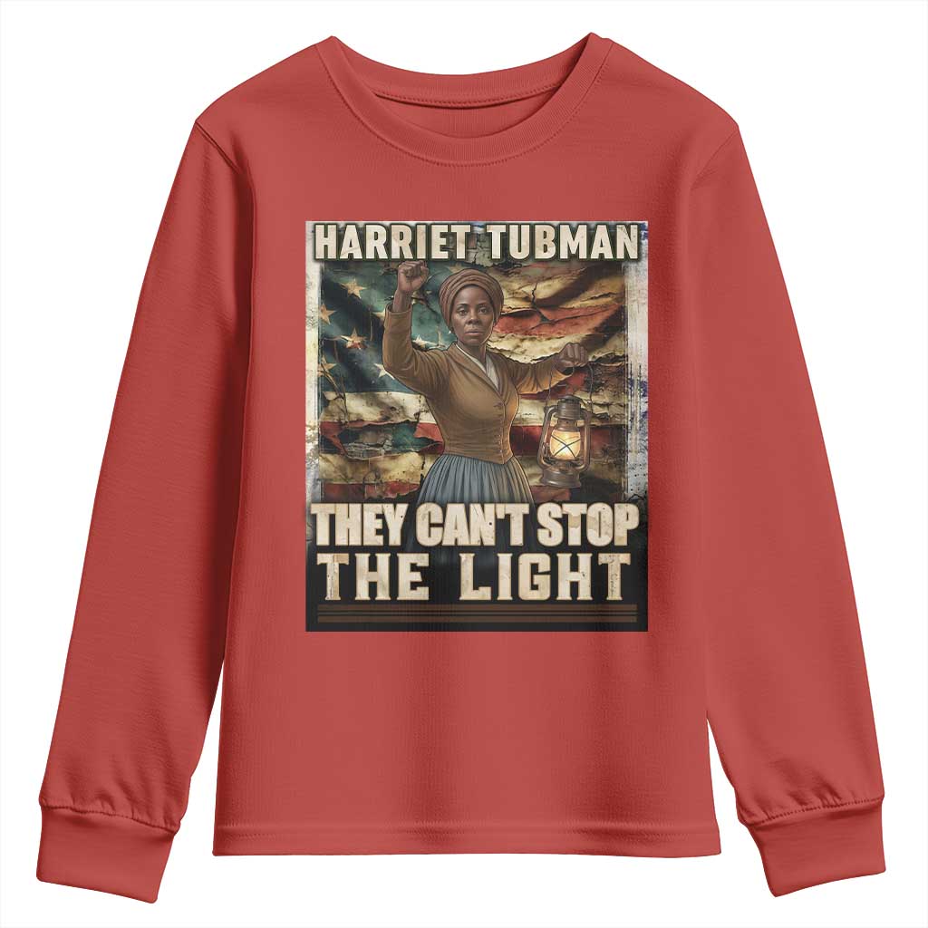 Harriet Tubman Youth Sweatshirt Thay Can Not Stop The Light TS12 Red Print Your Wear