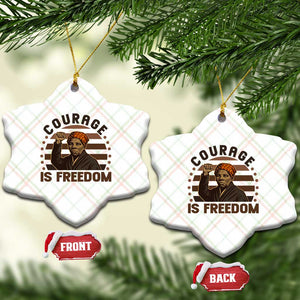 Harriet Tubman Legacy Ceramic Ornament Courage Is Freedom TS12 Print Your Wear