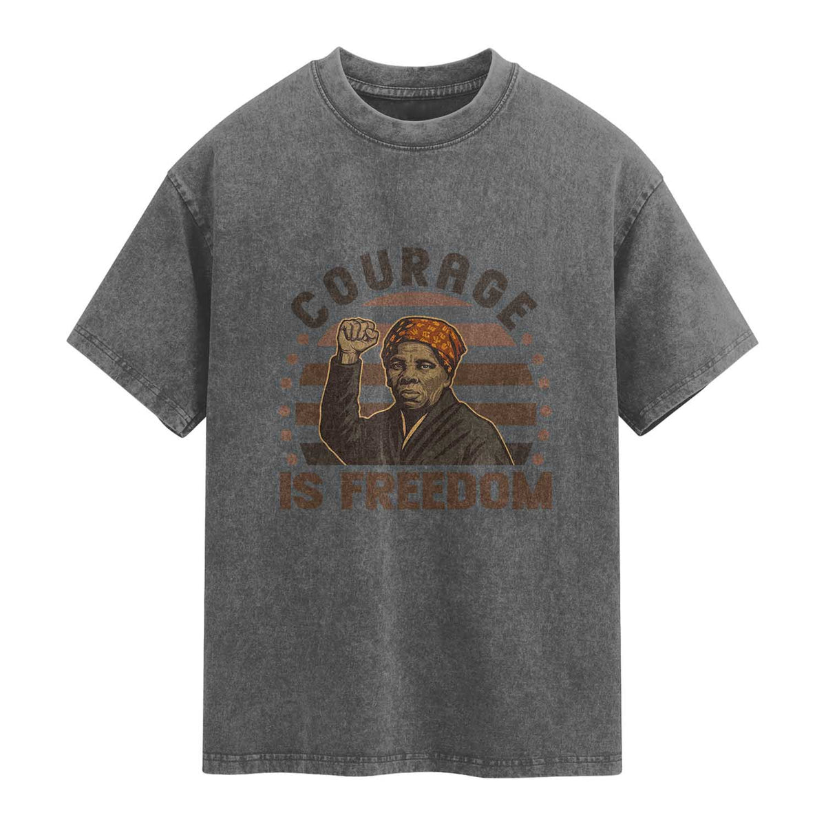 Harriet Tubman Legacy Washed Cotton T-Shirt Courage Is Freedom
