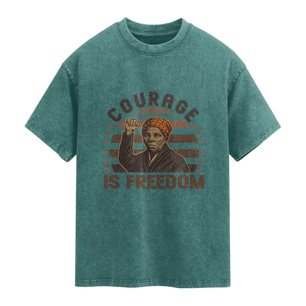 Harriet Tubman Legacy Washed Cotton T-Shirt Courage Is Freedom