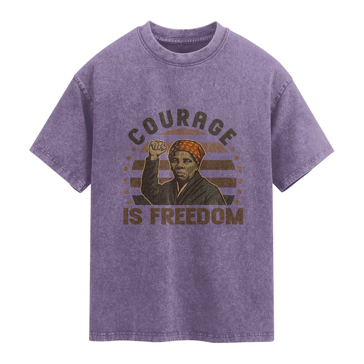 Harriet Tubman Legacy Washed Cotton T-Shirt Courage Is Freedom