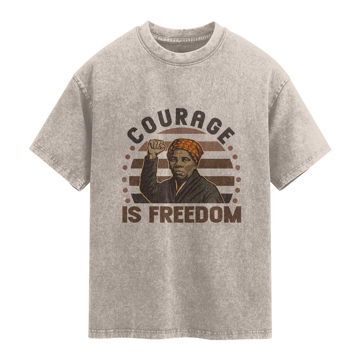 Harriet Tubman Legacy Washed Cotton T-Shirt Courage Is Freedom