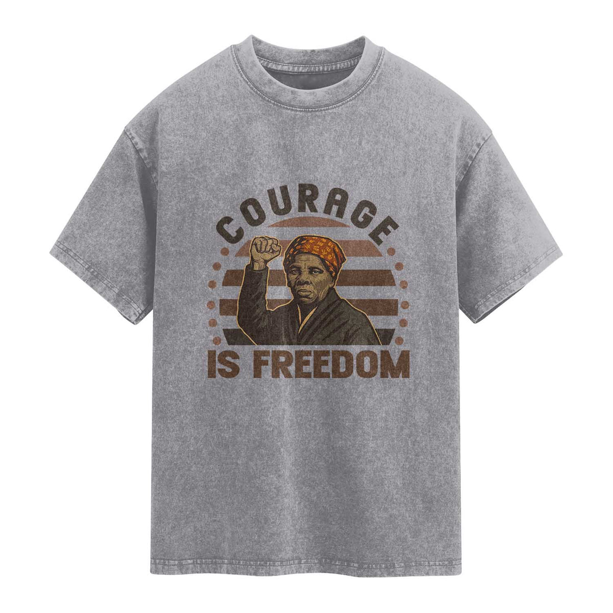 Harriet Tubman Legacy Washed Cotton T-Shirt Courage Is Freedom