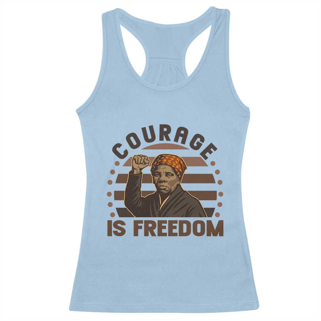 Harriet Tubman Legacy Racerback Tank Top Courage Is Freedom TS12 Light Blue Print Your Wear