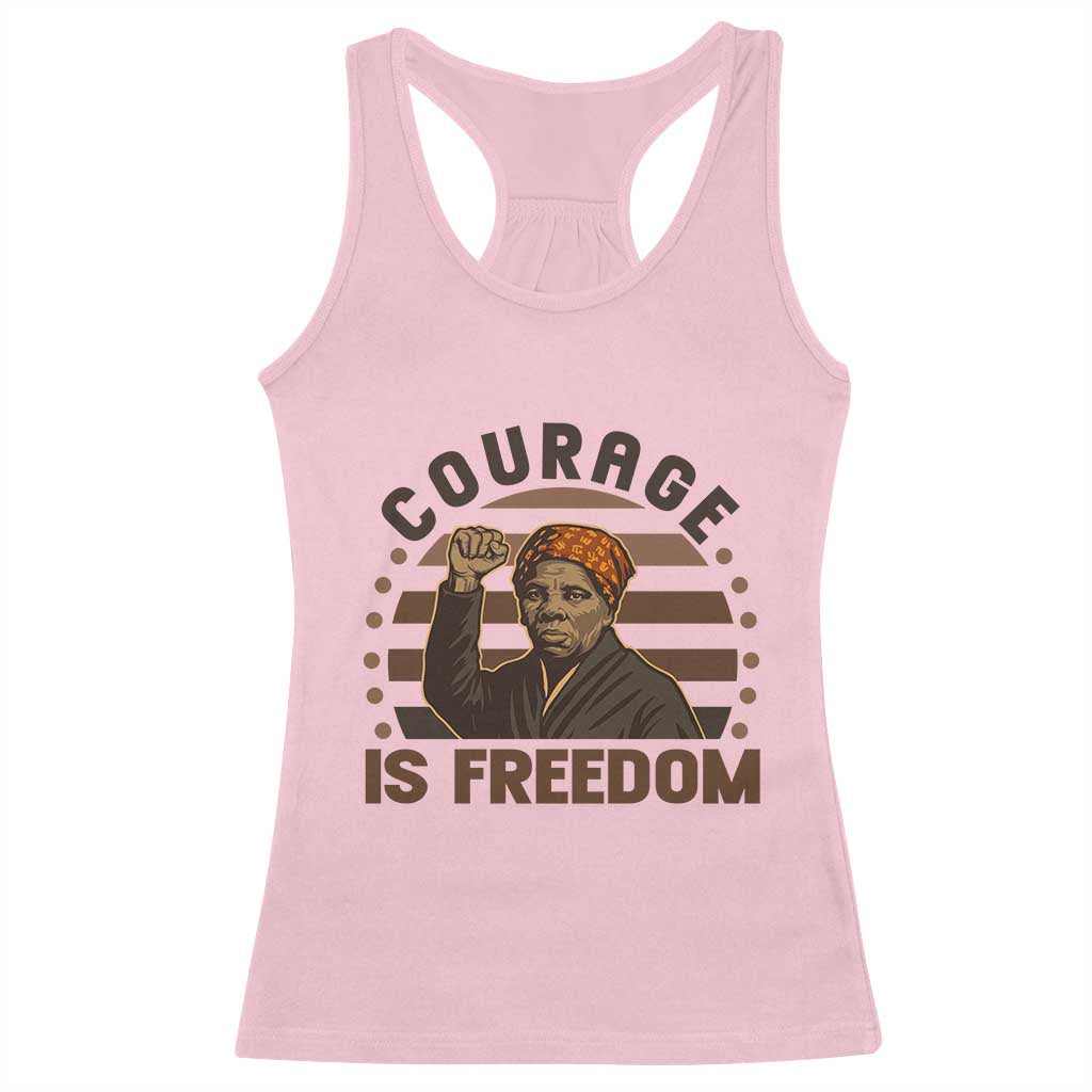 Harriet Tubman Legacy Racerback Tank Top Courage Is Freedom TS12 Light Pink Print Your Wear