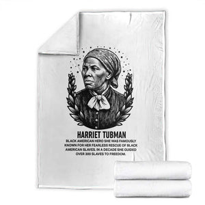 American Hero Harriet Tubman Throw Blanket Black History Leader Gift TS12 White Print Your Wear