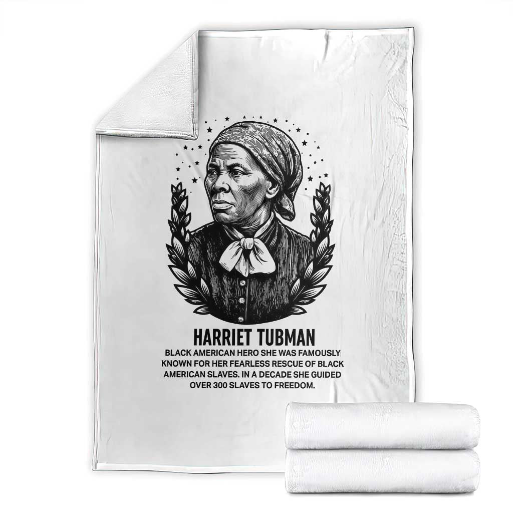 American Hero Harriet Tubman Throw Blanket Black History Leader Gift TS12 White Print Your Wear