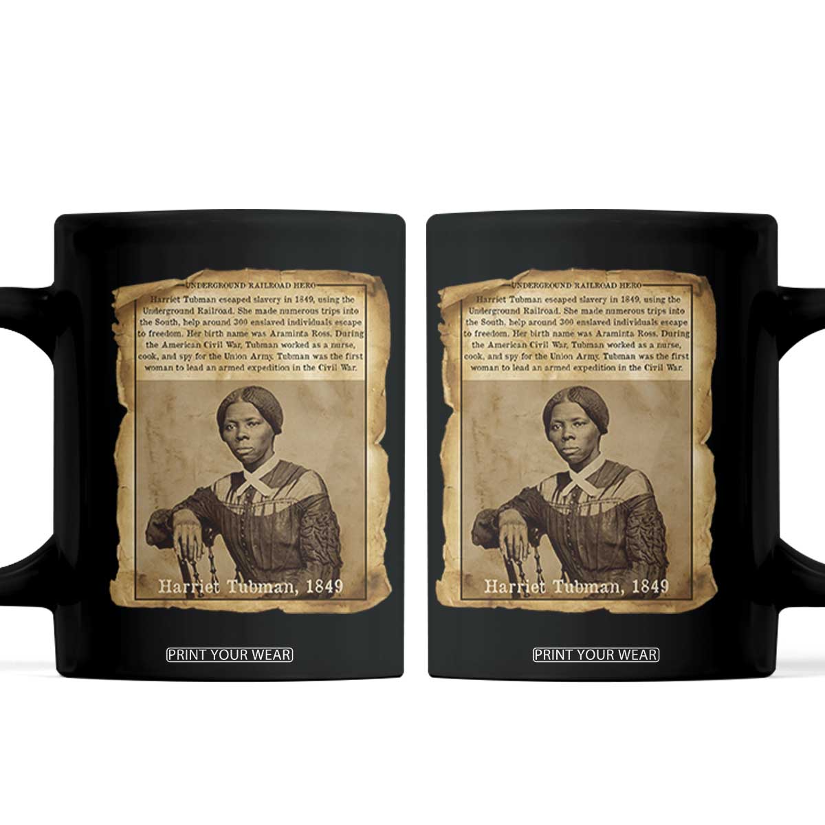Harriet Tubman Tribute Coffee Mug Civil Rights Leader Black History Gift TS12 Black Print Your Wear