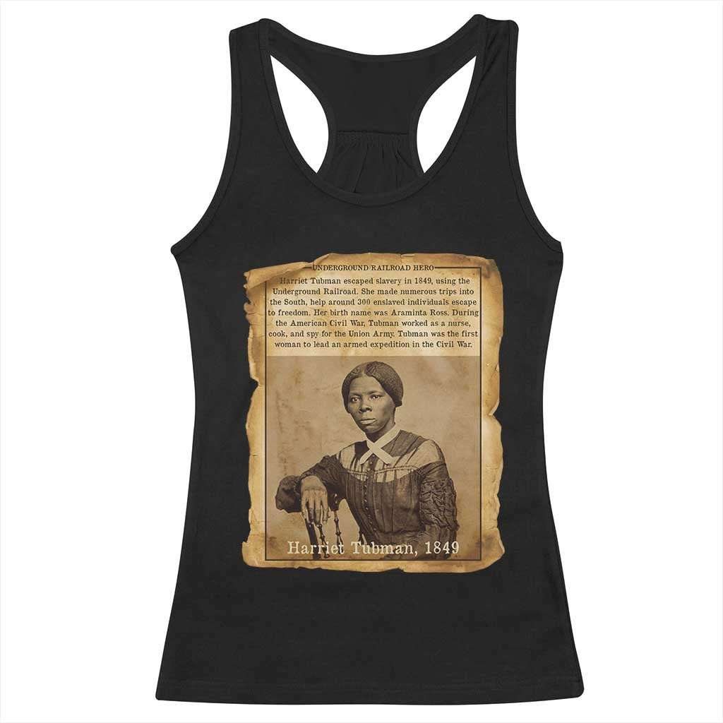 Harriet Tubman Tribute Racerback Tank Top Civil Rights Leader Black History Gift TS12 Black Print Your Wear