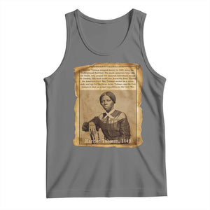 Harriet Tubman Tribute Tank Top Civil Rights Leader Black History Gift TS12 Black Heather Print Your Wear