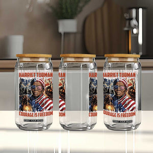 Harriet Tubman Courage Is Freedom Glass Can Black History Gift TS12 Print Your Wear