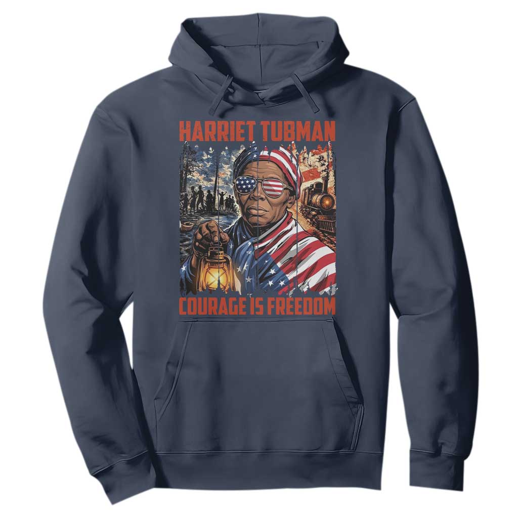 Harriet Tubman Courage Is Freedom Hoodie Black History Gift TS12 Navy Print Your Wear