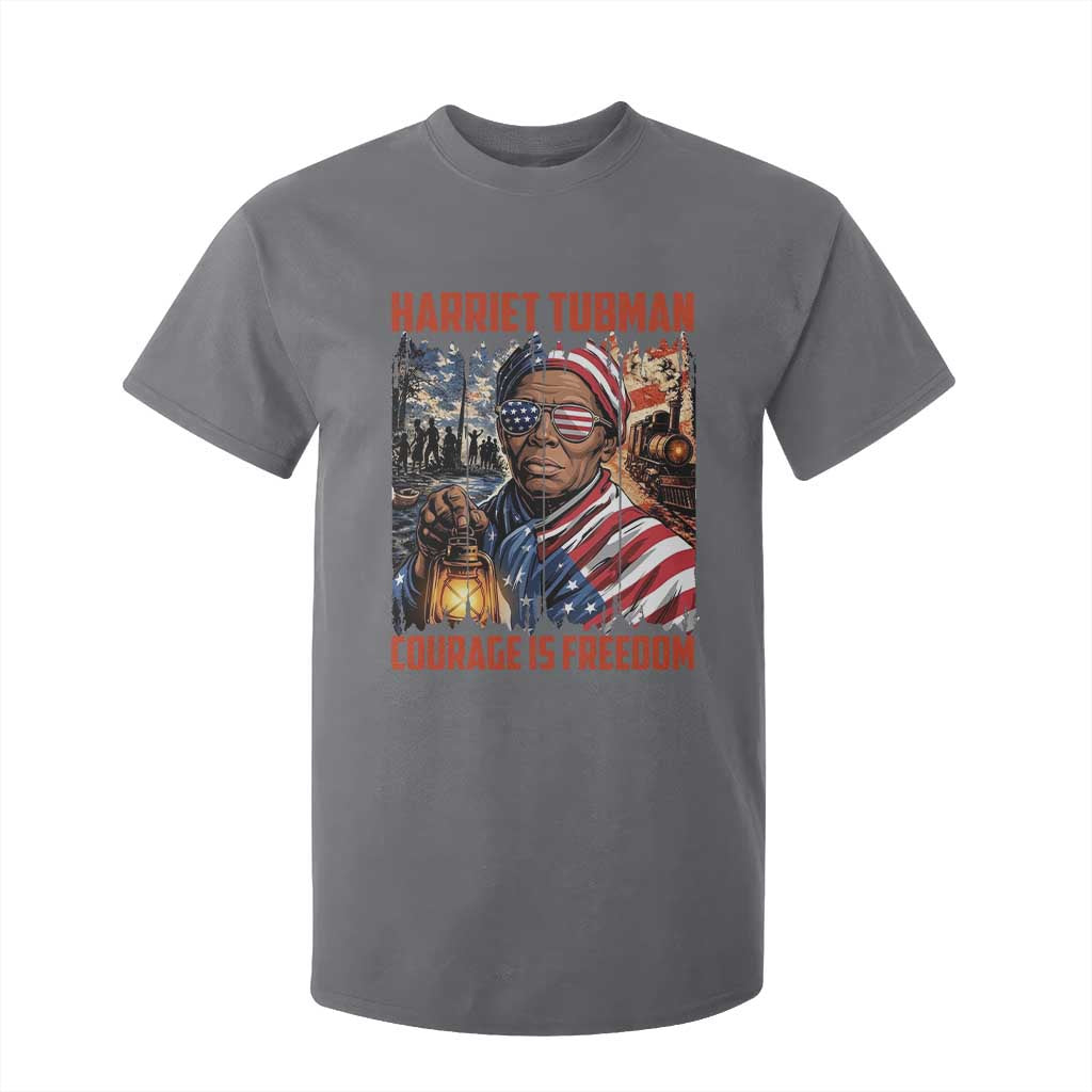 Harriet Tubman Courage Is Freedom T Shirt For Kid Black History Gift TS12 Charcoal Print Your Wear