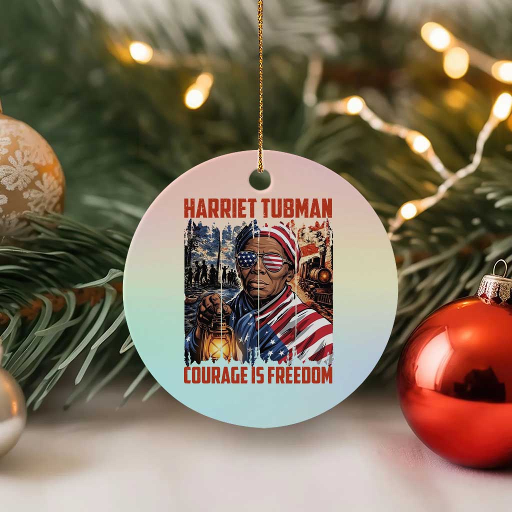 Harriet Tubman Courage Is Freedom Ceramic Ornament Black History Gift TS12 1pc Pastel Print Your Wear