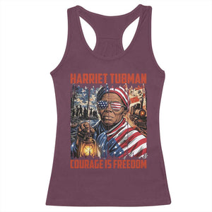 Harriet Tubman Courage Is Freedom Racerback Tank Top Black History Gift TS12 Maroon Print Your Wear