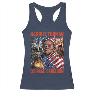 Harriet Tubman Courage Is Freedom Racerback Tank Top Black History Gift TS12 Navy Print Your Wear